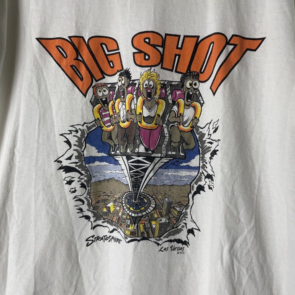 Vintage Stratosphere I Survived Big Shot Stratosphere Las Vegas Shirt Sz M View 2